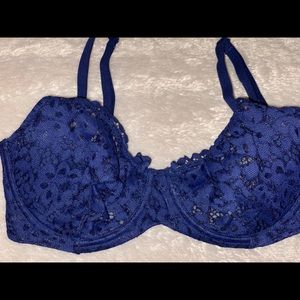 Victoria’s Secret floral blue lace bra 34DD